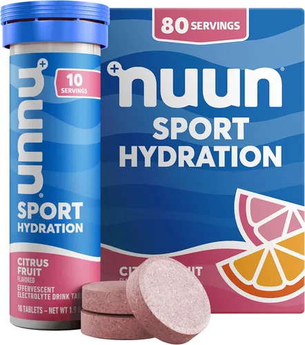 Miniatura 9 de Nuun Sport Tabletas de Electrolitos con Magnesio, Calcio, Potasio, Cloruro y Sodio, Sin Gluten y Veganas, Limonada de Fresa, Paquete de 8