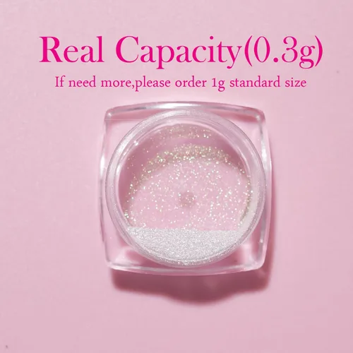 Miniatura 3 de Pretty Diva Polvo de uñas cromado de unicornio de sirena, 0.01 oz, polvo cromado iridiscente Aurora para uñas, polvo de sirena para uñas, polvo