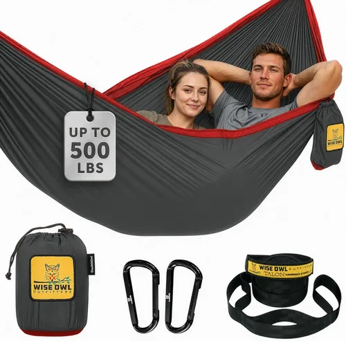 Miniatura 32 de Wise Owl Outfitters Hamaca de camping – Hamaca portátil de 500 libras con correas de árbol – viajes, mochileros, senderismo, equipo de campamento al