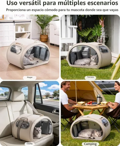 Miniatura 8 de Pecute Casa de refrigeración para gatos, con alfombrilla de refrigeración para perros pequeños, cama interior para gatos con aislamiento y 6 bolsas