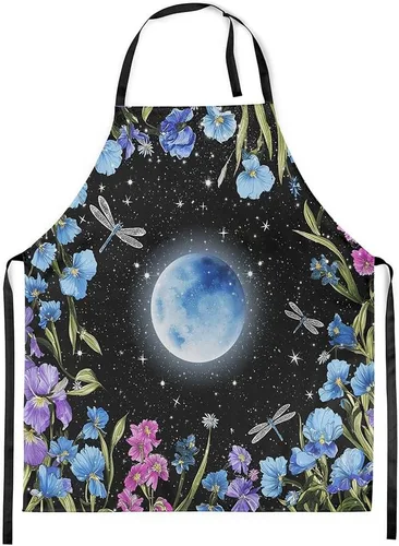 Miniatura 13 de Castle Fairy Delantal de chef negro impermeable delantales para cocinar hornear pintura