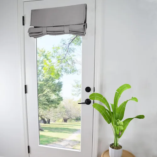 Miniatura 38 de WdFour Cortinas de puerta francesa con tacto sedoso, aislamiento térmico, reducción de ruido, cortinas opacas para puerta de vidrio y oficina