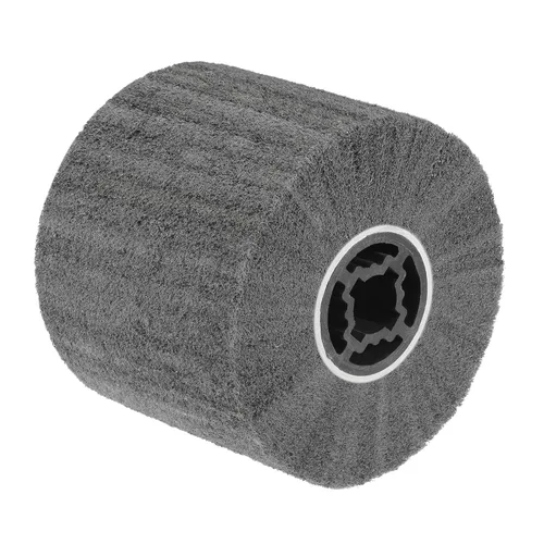 Miniatura 9 de uxcell Rueda de pulido no tejida de 4.724 inx3.937 in Rueda de pulido de nylon de dibujo de alambre de nylon Rueda de aleta abrasiva Grano 320