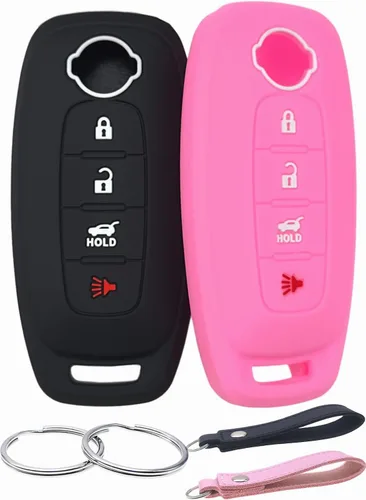 Miniatura 3 de REPROTECTING Funda de goma de silicona para llavero compatible con Nissan Pathfinder Rogue Versa Sentra SV Ariya (2023-2026)