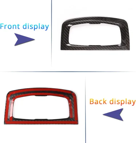Miniatura 6 de Fibra de carbono real para BMW X5 f15 2014-2018 interruptor de faros de coche decoración marco accesorios