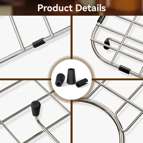 Miniatura 6 de Rejilla de fregadero de acero inoxidable y protectores para la parte inferior del fregadero de cocina, protector de fregadero de 24 x 12 pulgadas