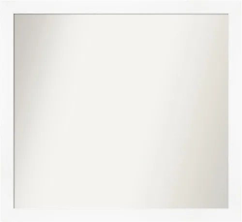 Miniatura 226 de Amanti Art Espejo de baño blanco para sobre el fregadero, 24 x 24 pulgadas, hecho a medida, espejo de tocador cuadrado blanco estrecho, marco