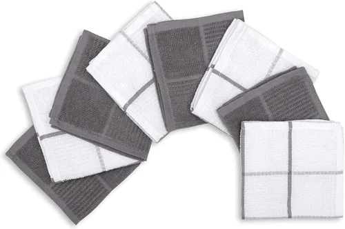 Miniatura 2 de AMOUR INFINI Juego de 8 paños de cocina para lavar platos, altamente absorbentes, súper suaves, trapos reutilizables de secado rápido para limpiar