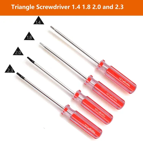 Miniatura 6 de Juego de destornilladores triangulares SKZIRI 7 tamaños 1.4mm 1.4mm 1.8mm 2.0mm 2.3mm 2.7mm 3.0mm 4.2mm, kit de herramientas de destornillador