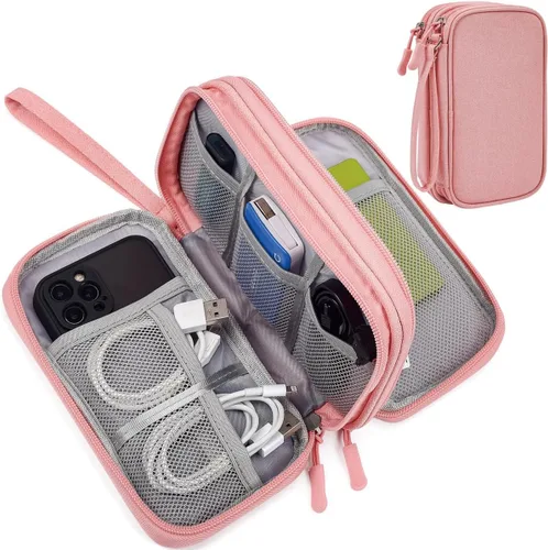 Miniatura 19 de CAAORDKSO Bolsa Organizadora de Electrónicos para Viaje, Estuche Pequeño Organizador de Cables Impermeable, Bolsa de Accesorios, Estuche Electrónico