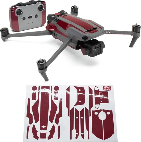 Miniatura 33 de WRAPGRADE Adhesivos parciales para DJI Mavic 3 / Mavic 3 Classic Accent Color (AIRFORCE SILVER)