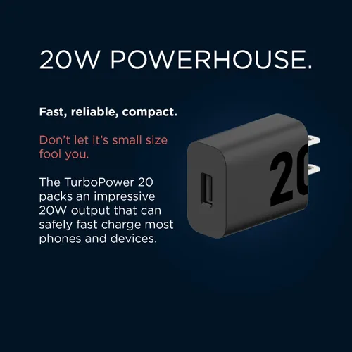 Miniatura 2 de Motorola TurboPower 20 QC3.0 Cargador con cable USB-A a USB-C de 6.6 pies para Moto G Play (2023/2024/2026), G Power (2022/2023), G 5G