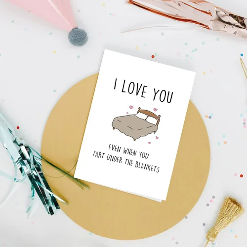 Miniatura 4 de Nchigedy Divertida tarjeta del día de San Valentín para marido y esposa, divertida tarjeta de cumpleaños para novio, novia, tarjeta de pedos