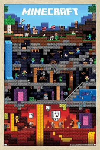 Miniatura 14 de Trends International Minecraft - Póster de pared Worldly, 22.375 x 34 pulgadas, versión sin marco
