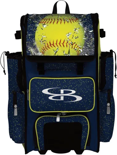 Miniatura 8 de Boombah Rolling Superpack - Bolsa para equipo de béisbol/sóftbol, mango telescópico, capacidad para 4 bates, versión con ruedas, luz de sóftbol