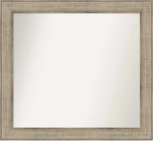 Miniatura 92 de Amanti Art Espejo de baño plateado para sobre fregadero, 26 x 26 pulgadas, espejo cuadrado de níquel pulido, marco de madera tradicional mediano, se