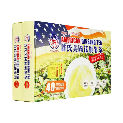 Miniatura 3 de Hsu's Bolsas de té de ginseng americano 100% sin cafeína cultivada en Wisconsin, vegano, sin gluten, té de hierbas para el bienestar, 40 bolsas
