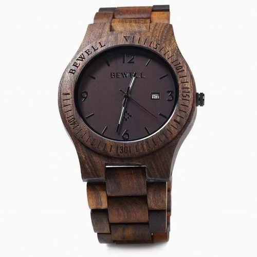 Miniatura 2 de Bewell W086B - Reloj de pulsera analógico ligero de cuarzo hecho a mano