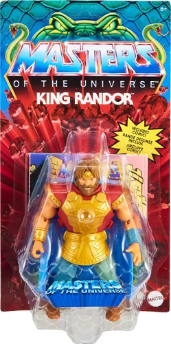 Miniatura 3 de Masters of the Universe Origins Figura de acción y accesorio, Rise of Snake Men King Rando y mini libro de cómics, 5.5 pulgadas