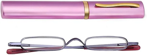 Miniatura 8 de ZUVGEES Mini lentes de lectura delgados y compactos fáciles de transportar, lectores portátiles ligeros con estuche de tubo con clip para bolígrafo
