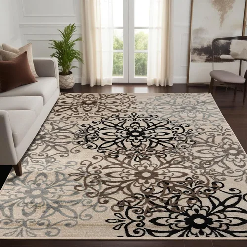 Miniatura 22 de SUPERIOR – Alfombra de área contemporánea de la colección Leigh - Alfombra moderna de 5/16 de pulgada (8 mm) de pelo con diseño de medallón floral