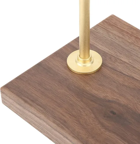 Miniatura 8 de Soporte para gotero de café, soporte para filtro de café de latón de madera, soporte para taza de filtro de goteo, accesorios para hacer café