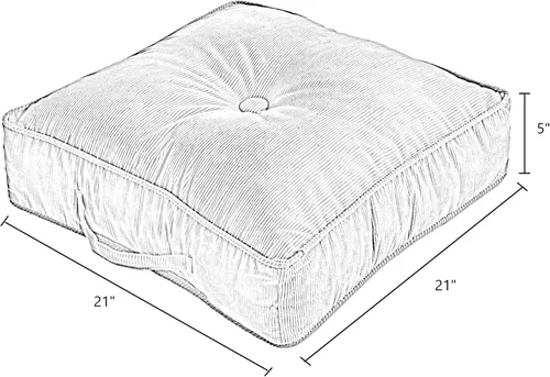 Miniatura 3 de Oakford Almohada cuadrada para piso de 21 pulgadas