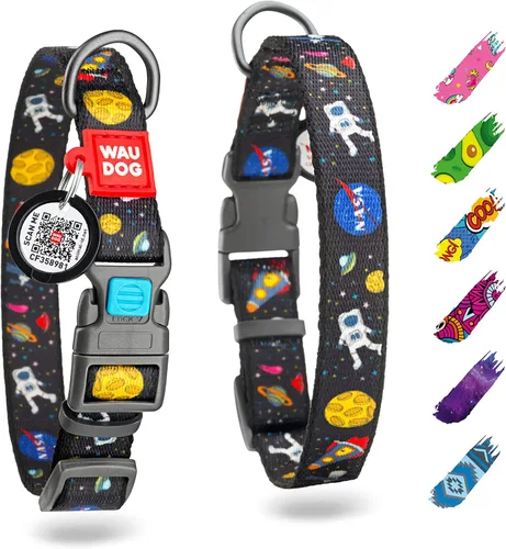 Miniatura 33 de Collar de Nylon para Perros WAUDOG - Collar Ajustable para Perros Grandes, Pequeños y Medianos - Collares Separables para Cachorros de Razas Grandes