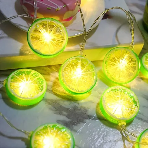 Miniatura 6 de Guirnalda de luces de frutas alimentadas por pilas, lámpara de iluminación para interiores y exteriores, fresa, uva, sandía, limón/plátano