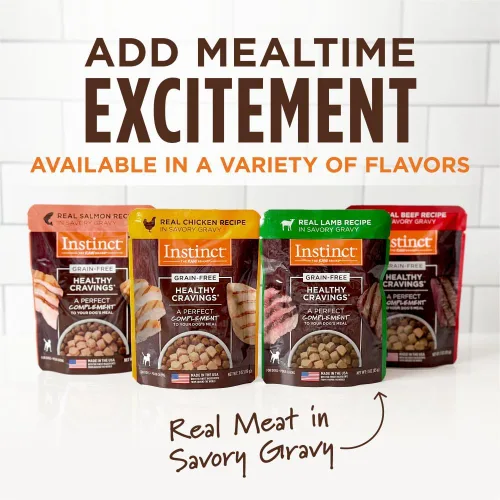 Miniatura 7 de Instinct Healthy Cravings - Alimento húmedo natural para perros, receta sin granos, cordero real, bolsas de 3 onzas (paquete de 24)