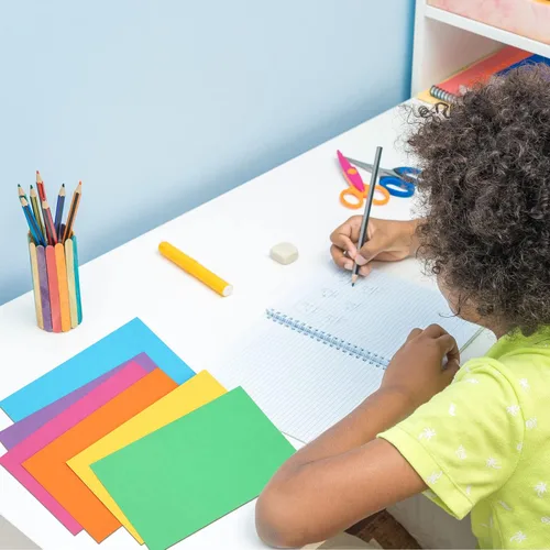 Miniatura 7 de Fainne 300 piezas de 5 x 8 pulgadas, tarjetas de índice en blanco, 180 g/m², cartulina gruesa, colores surtidos, tarjetas en blanco de neón