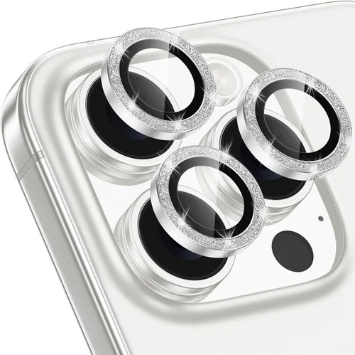 Miniatura 48 de Protector de Lente de Cámara Bling para iPhone 17 Pro / 17 Pro Max, Anillo de Metal con Diamante Individual con Dureza 9H, Protector de Pantalla