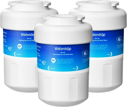 Waterdrop Filtros de agua MWF para refrigeradores GE®, repuesto para filtro de agua de refrigerador GE® MWF y GE® SmartWater® MWFP, MWFA, GWF, HDX