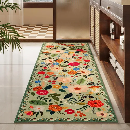 Miniatura 8 de Rugcomf Alfombra Pasillera para Pasillos Alfombra de Cocina Antideslizante 2'6'' x 8' Alfombras Pasilleras Lavables con Respaldo de Goma Alfombra