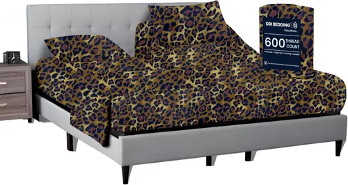 Miniatura 38 de SGI bedding Juego de sábanas King de 36 pulgadas, 100 % algodón egipcio, sábanas ajustables de 600 hilos, juego de sábanas ajustables de 4 piezas