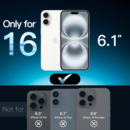 Miniatura 2 de JETech - Protector de pantalla para iPhone 16 de 6.1 pulgadas, película de vidrio templado con herramienta de fácil instalación, compatible
