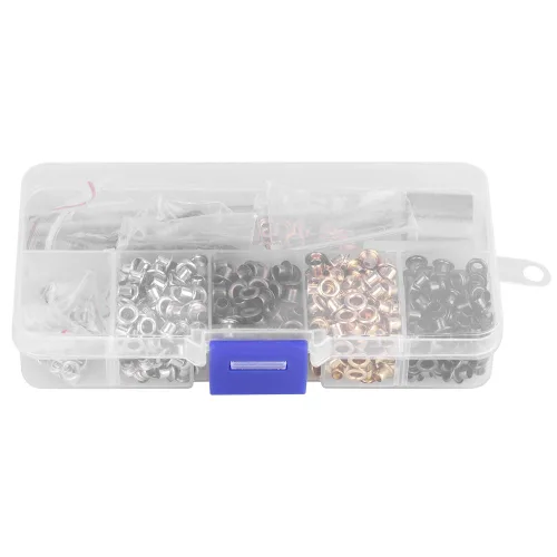 Miniatura 8 de Arandela de ojales con 3 piezas de herramientas de trabajo manual con caja de almacenamiento para zapatos, ropa, cuero, manualidades