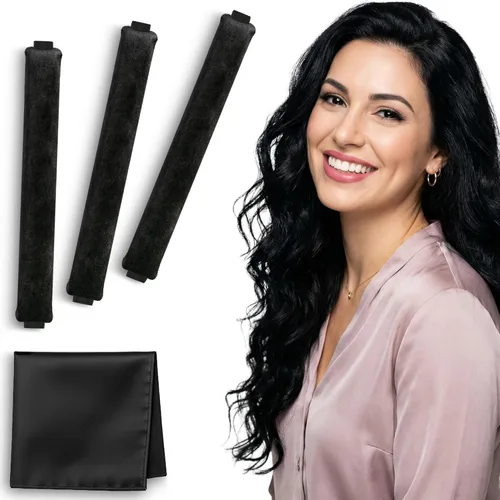 VISOFO - Rizos sin calor durante la noche | Varillas para un aspecto de soplado, rodillos de pelo largo que soplan la barra rizadora sin calor,