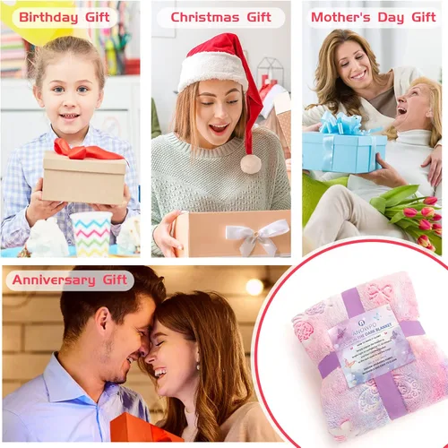 Miniatura 6 de Manta que brilla en la oscuridad, regalos de mariposa para niñas, manta suave de 3, 4, 5, 6, 7, 8, 9, 10, 11, 12 años, juguetes para niñas pequeñas