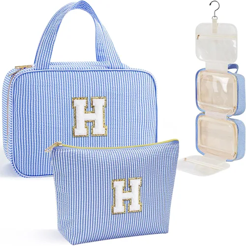 Miniatura 62 de YOOLIFE Regalos de cumpleaños para mujeres adolescentes, neceser colgante con inicial para mujeres, adolescentes y niñas, bolsa de aseo de viaje