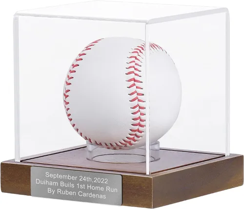 Miniatura 12 de Estuche de exhibición de béisbol, estuche de béisbol con grabado Remember Your Special Baseball, caja de almacenamiento de béisbol acrílica