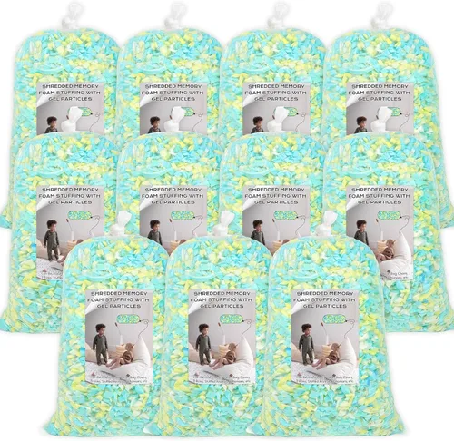 Miniatura 20 de Relleno de saco de frijoles Garifon, 9.1 kg de relleno de espuma viscoelástica triturada, relleno para silla de saco de frijoles, relleno de saco