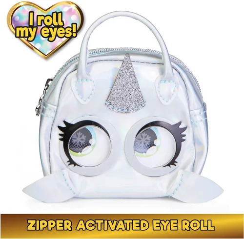 Miniatura 3 de Purse Pets Micros, Denim Deerie Stylish Small Purse with Eye Roll Feature