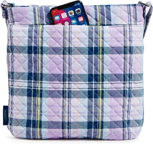 Miniatura 2 de Vera Bradley Bolso cruzado hipster de algodón con triple cremallera para mujer