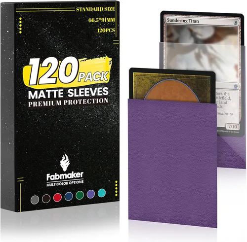 Miniatura 11 de Fabmaker - Juego de 200 fundas negras para tarjetas, fundas estándar resistentes MTG mate, acabado trasero mate, barajado perfecto, protege todas