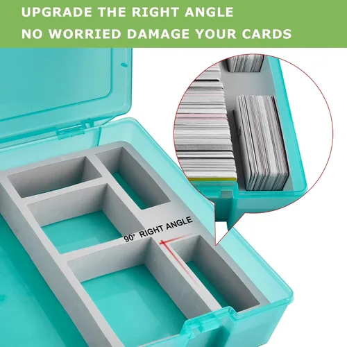 Miniatura 3 de ALKOO 2200+ Caja grande de almacenamiento para cartas de intercambio para niños contra la madurez, organizador de barajas C.A.H MTG para cartas