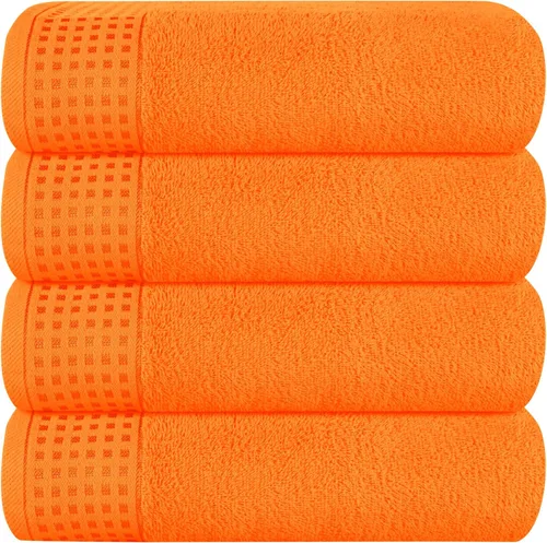 Miniatura 53 de GLAMBURG Juego de 2 toallas de baño de gran tamaño 100% algodón, 28 x 55 pulgadas, ultra suaves, altamente absorbentes, compactas, de secado rápido