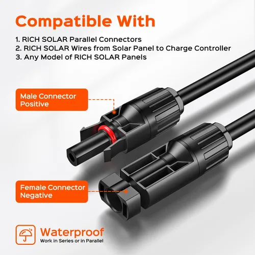 Miniatura 6 de RICH SOLAR Panel solar monocristalino premium de 100 W, 12 V, todo negro