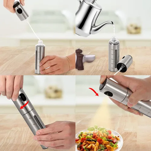 Miniatura 4 de Pulverizador de aceite para cocinar, rociador de aceite de oliva para freidora de aire, vinagre de barbacoa, hornear a la parrilla (versión 2021)