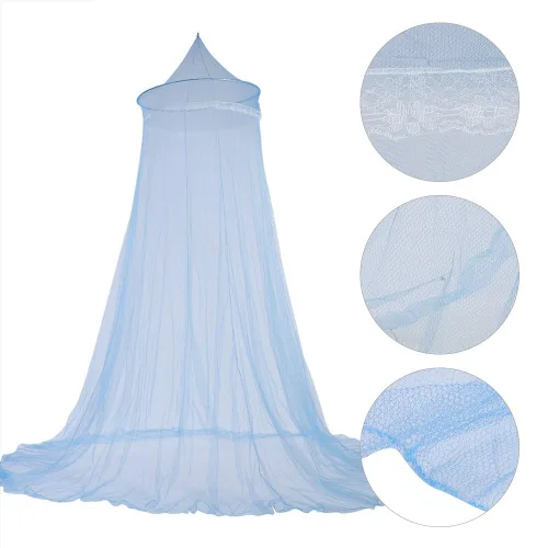 Miniatura 5 de Toldo de cama de mosquitero para niñas, cortinas de cama tamaño Queen desde el techo, decoración de cama para cuna, camas de niños y adultos, Azul